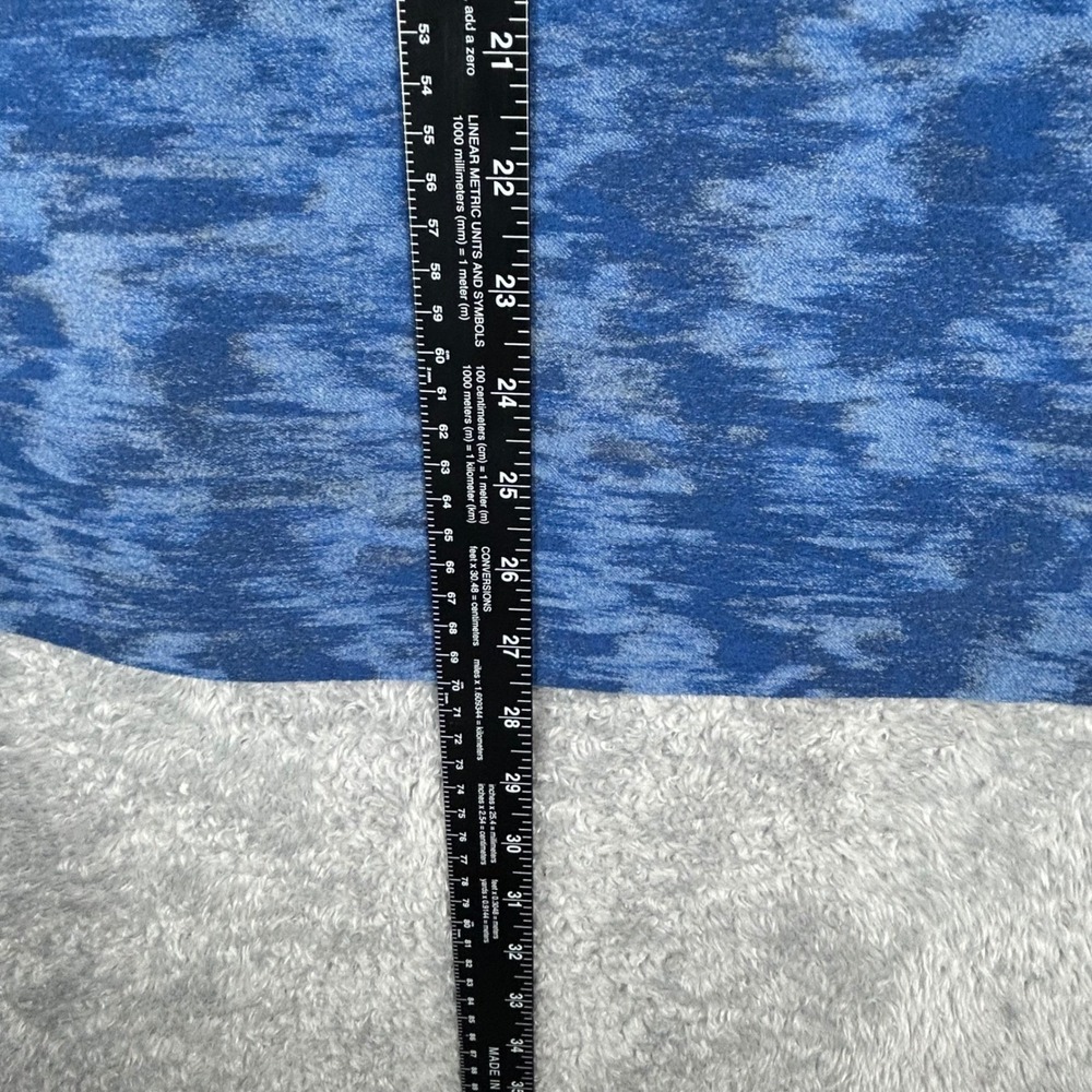 Lululemon Surge Warm Fleece Mens Blue Camo Quarter Zip Pullover Size Medium - Picture 7 of 8